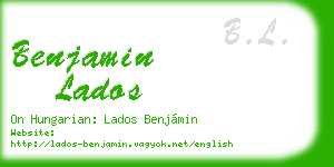 benjamin lados business card